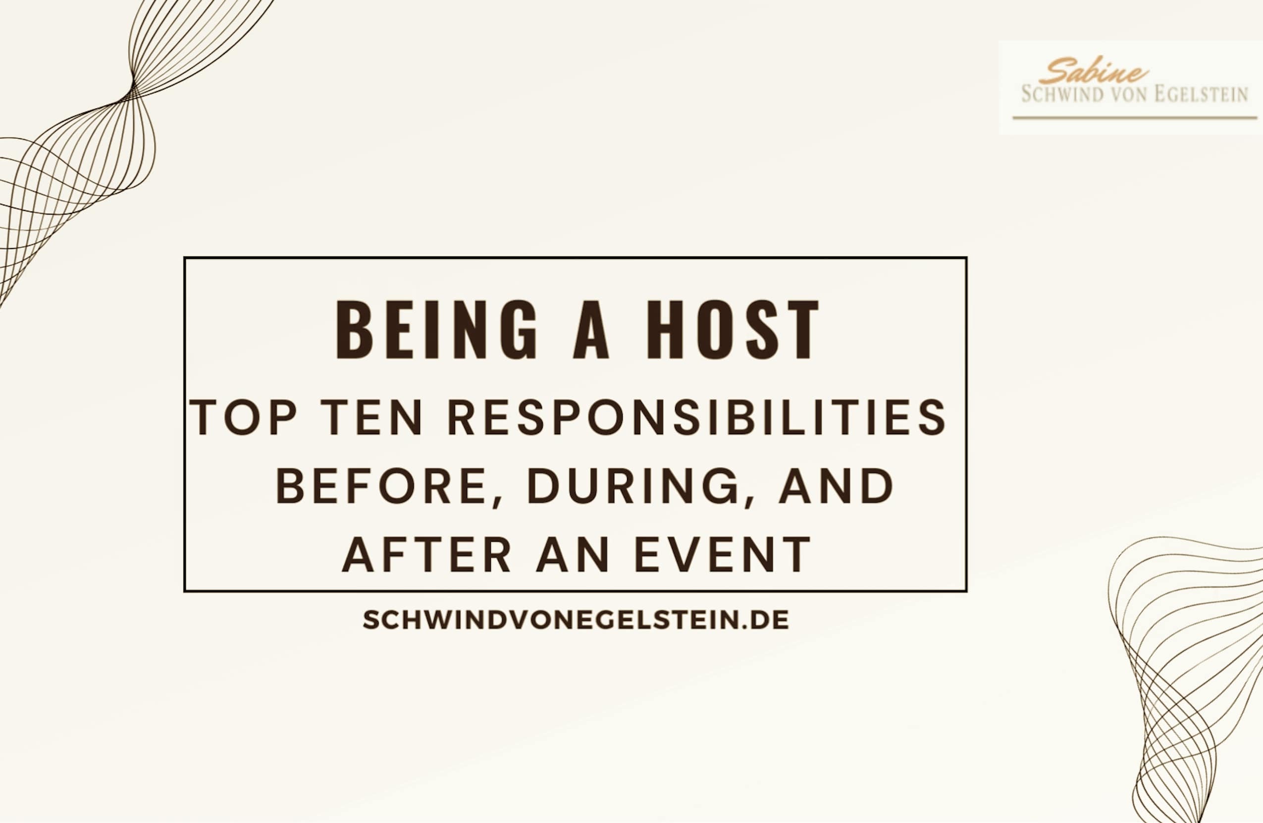 Top Ten Gastgeberpflichten vor, während und nach einem Event